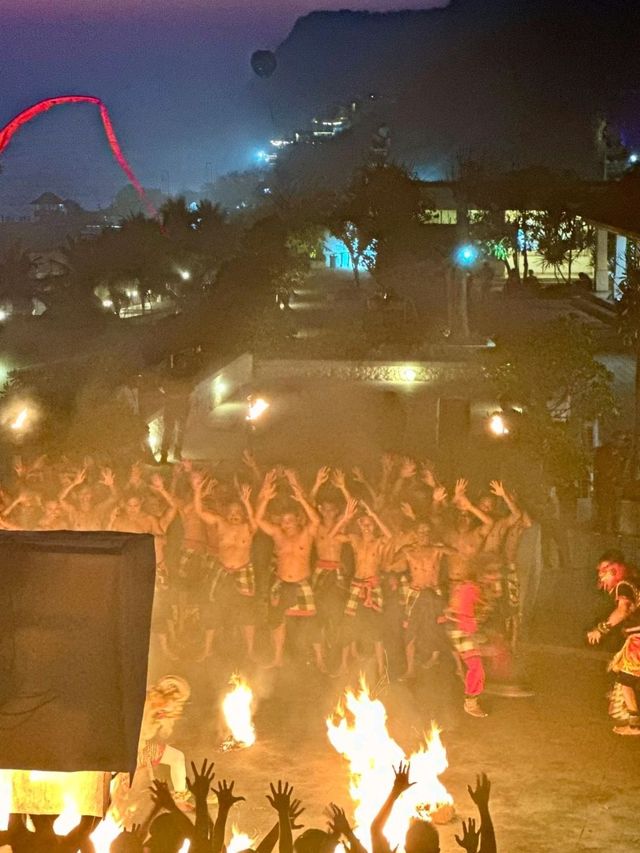 The Kecak dance performance at Melasti Beach in Bali🥰