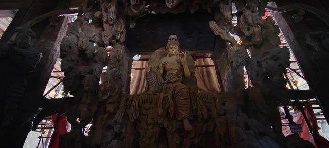 歲月靜好獨樂寺  3 三塊匾與彩泥大觀音