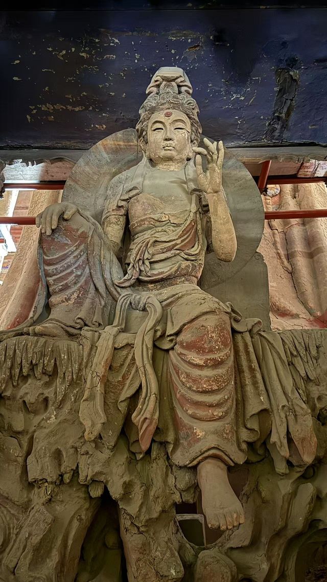 歲月靜好獨樂寺  3 三塊匾與彩泥大觀音
