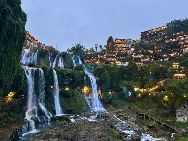 Majestic Furong Grand Waterfall in Hunan