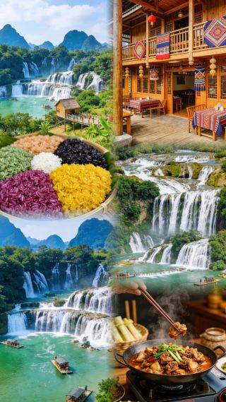 See a transnational waterfall in Chongzuo without going abroad!