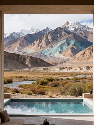 เข้าพักในโรงแรมที่มีทิวทัศน์สวยงามในอำเภอเมินหยวน และพาลูกๆ ไปเที่ยวแบบครอบครัวด้วยรถยนต์ท่ามกลางภูเขาที่ปกคลุมด้วยหิมะ