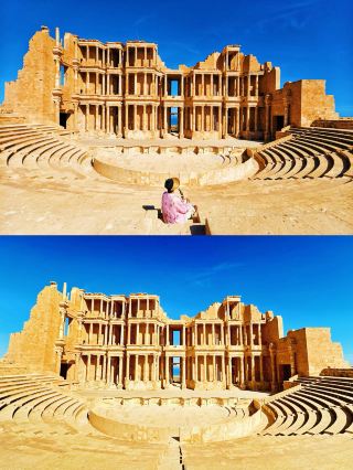 Ancient Roman Theater Facing the Mediterranean