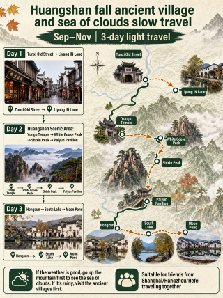 3-Day Huangshan Cloud Sea and Ancient Village Leisurely Travel Guide