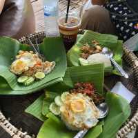 Cafe in the middle of rice field,Kanchanaburi