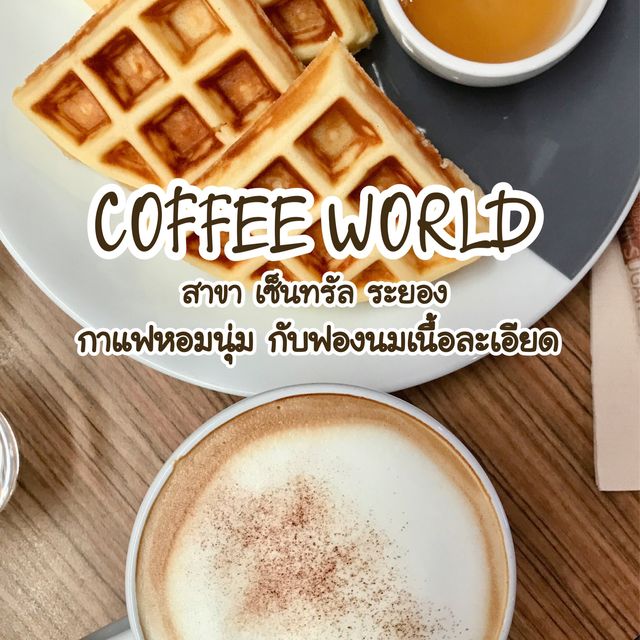 กาแฟหอมนุ่ม กับฟองนมเนื้อละเอียด ที่ Coffee World กาแฟหอมนุ่ม กับฟองนมเนื้อละเอียด ที่ Coffee World