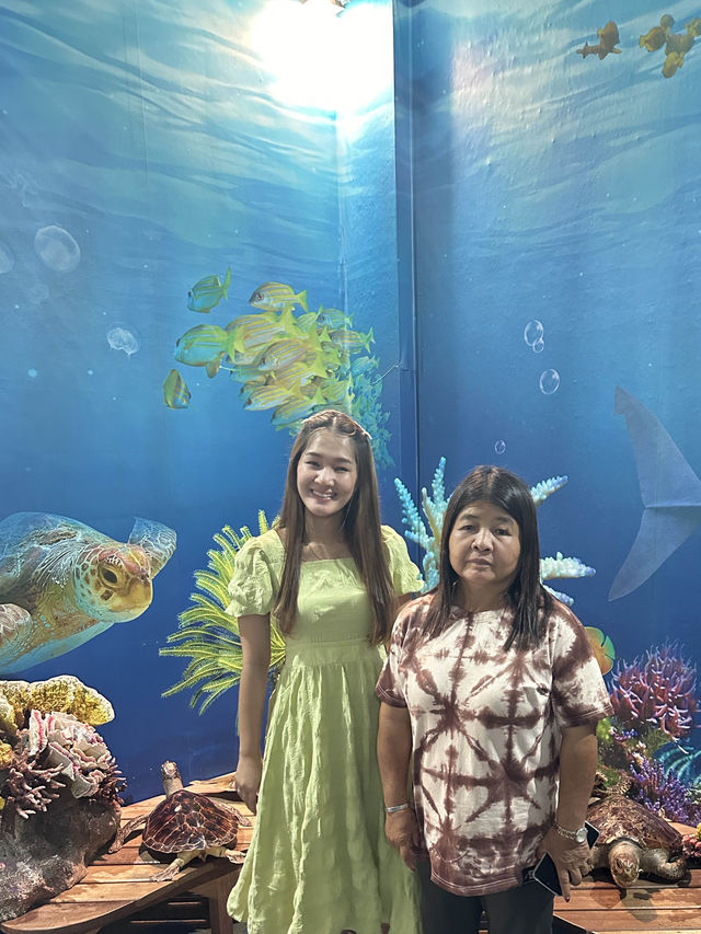 พาแม่เที่ยวอควาเรียม… ดูปลาตัวใหญ่ 🐋🪼✨