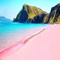 The charming pink beach