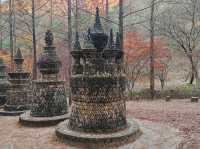 A wide array of stupas and pagodas at Sangso-dong