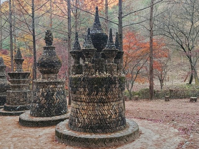 A wide array of stupas and pagodas at Sangso-dong