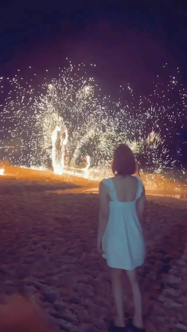 Spectacular Fireworks at Phuket Beach