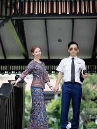 SQ-Themed Photoshoot at Raffles Hotel - A Stylish and Playful Experience