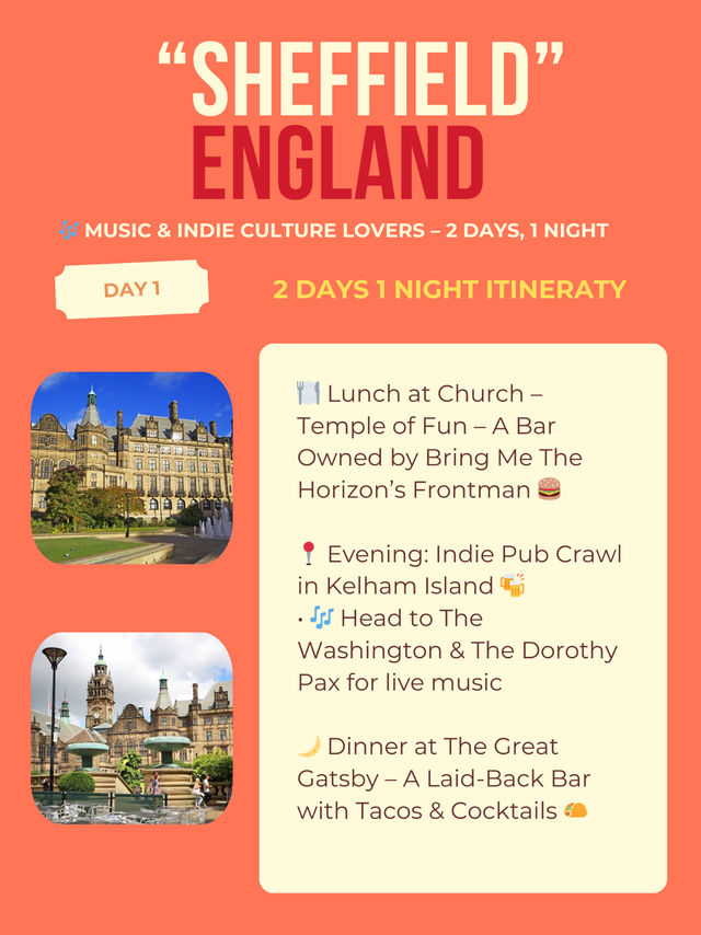 Sheffield itinerary ✈️🏆