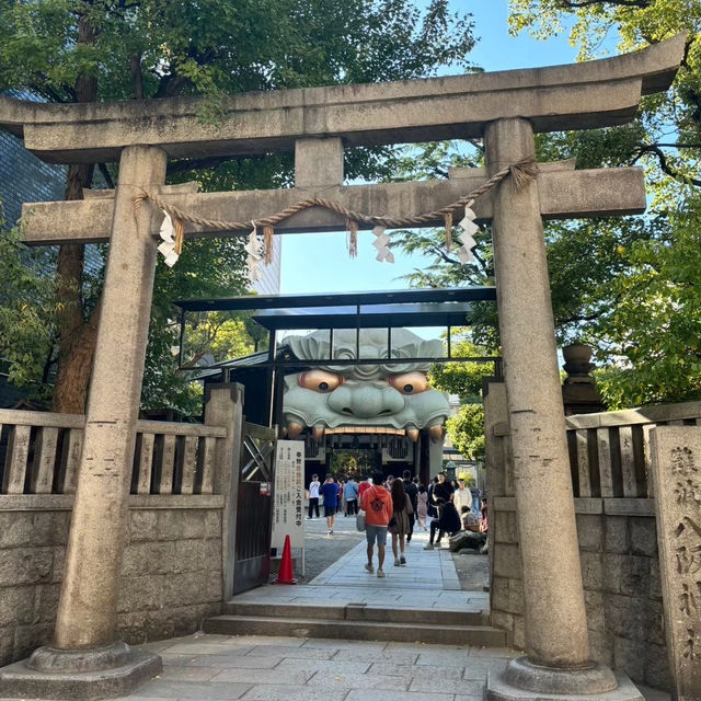 🇯🇵【大阪】難波八阪神社⛩️大迫力の獅子殿！(^^)