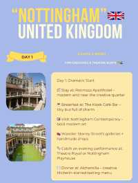 Nottingham itinerary 💙