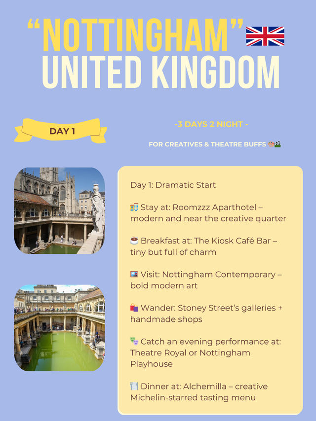 Nottingham itinerary 💙