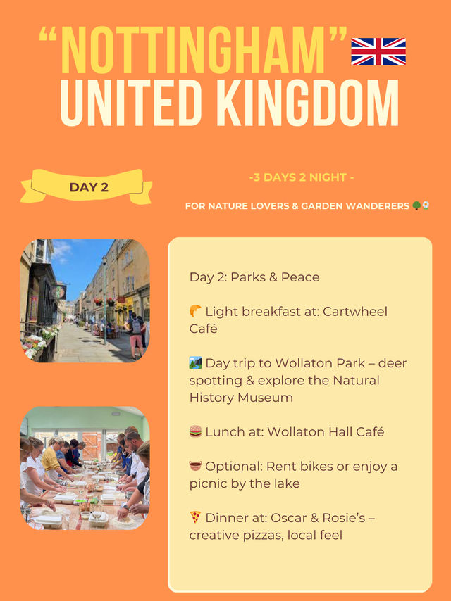 Nottingham itinerary 💛