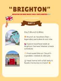 Brighton itinerary 💛🧡🤍