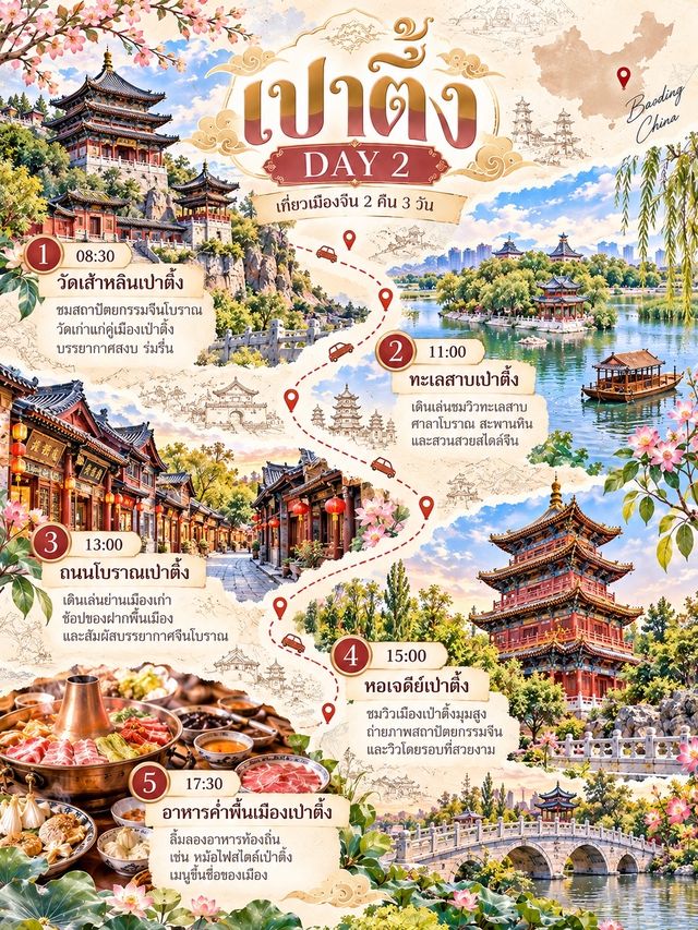 🇨🇳✨ เป่าติ้ง จีน เมืองเก่ามีเสน่ห์ เที่ยวครบ 2 คืน 3