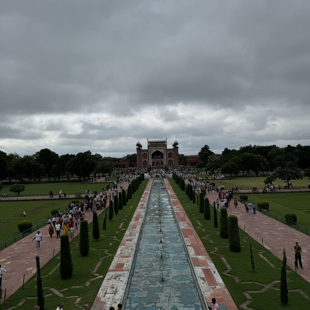 The Taj Mahal on a Cloudy Day