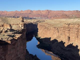 The Navajo Bridge spanning the Colorado River in the United States is truly spectacular