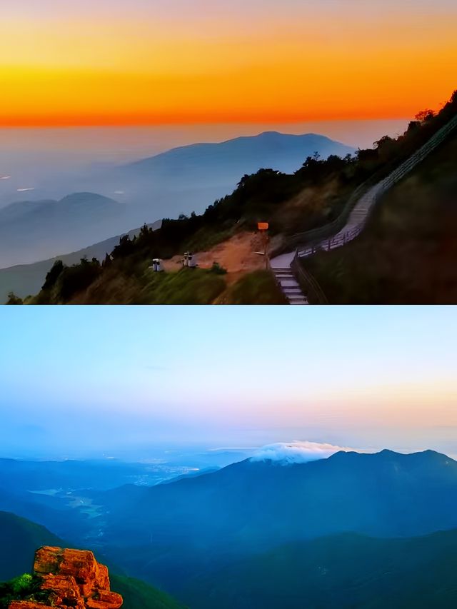 攀登東莞地標建築——銀瓶山一覽眾山小。