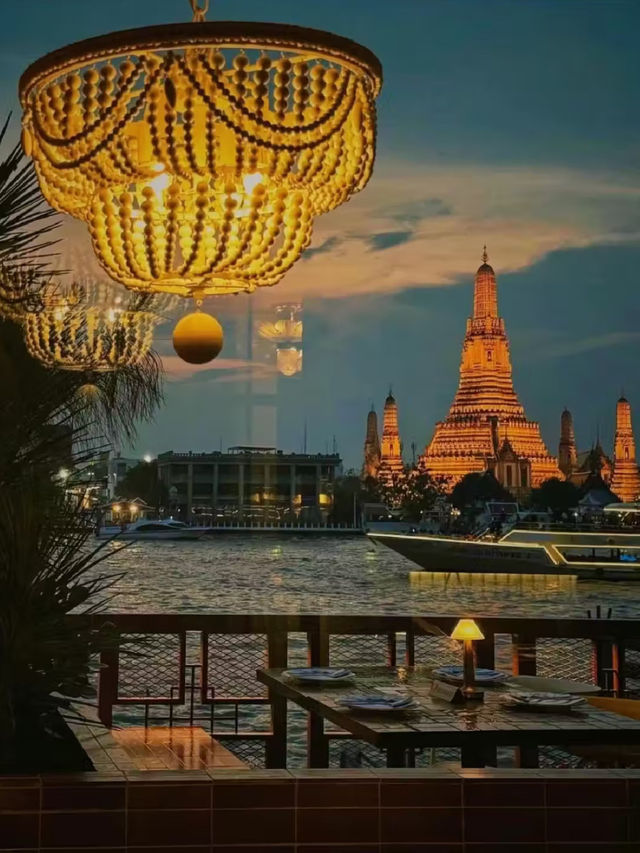 Super beautiful sunset restaurant by the Chao Nam River in Bangkok 🌅