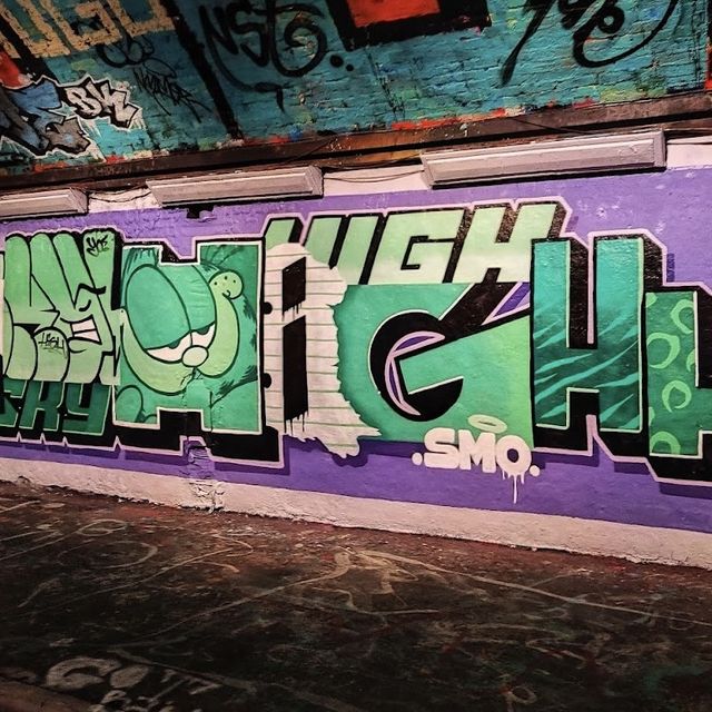 Beautiful arts work in the tunnel 