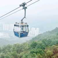 昂坪360的纜車，由高空打開，香港大嶼山！