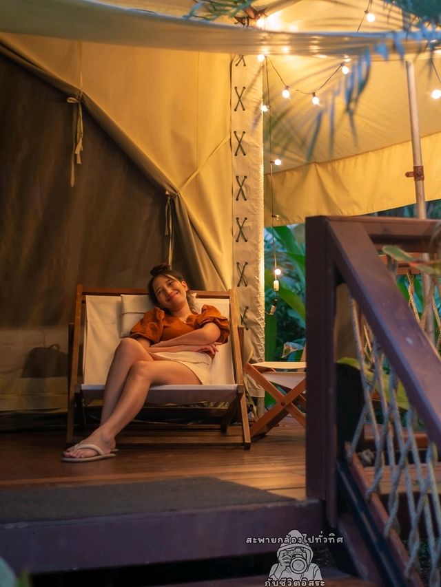 นอนเต๊นท์สุดหรู แช่บ่อน้ำธรรมชาติ @Hintok River Camp