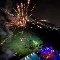 New Year Countdown with Fireworks frm Balcony