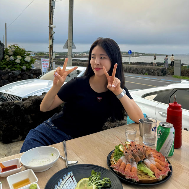제주바다 보며 즐기는 해산물
