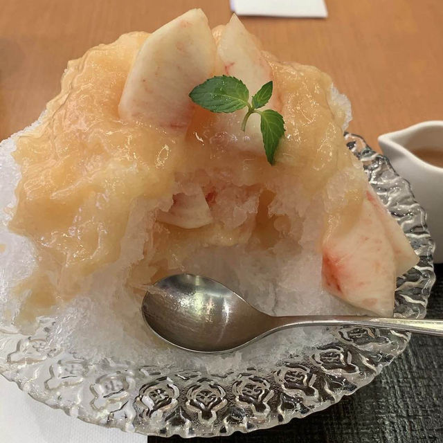 絶品桃かき氷！