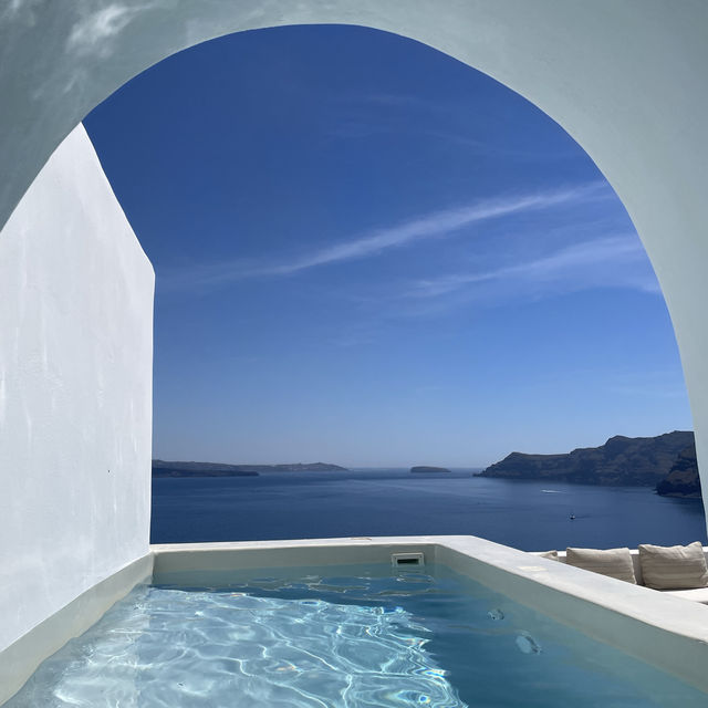 Santorini 人生住過最美的酒店🩵