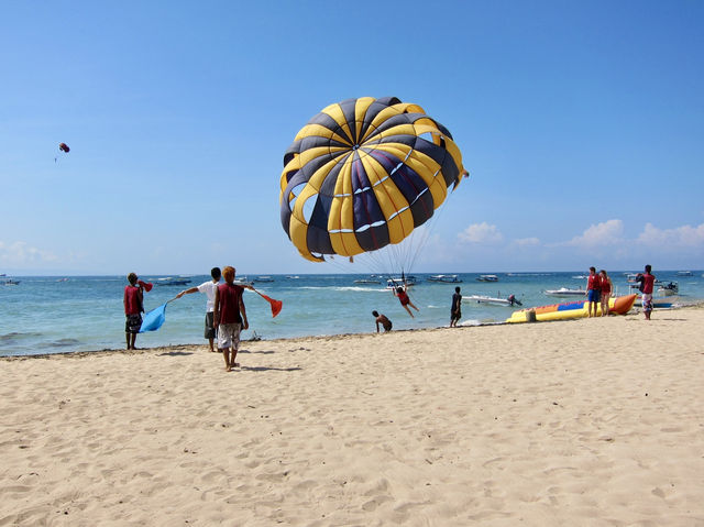 Water Sports Adventure at Nusa Dua Beach: Jet Skiing, Parasailing, and Relaxation