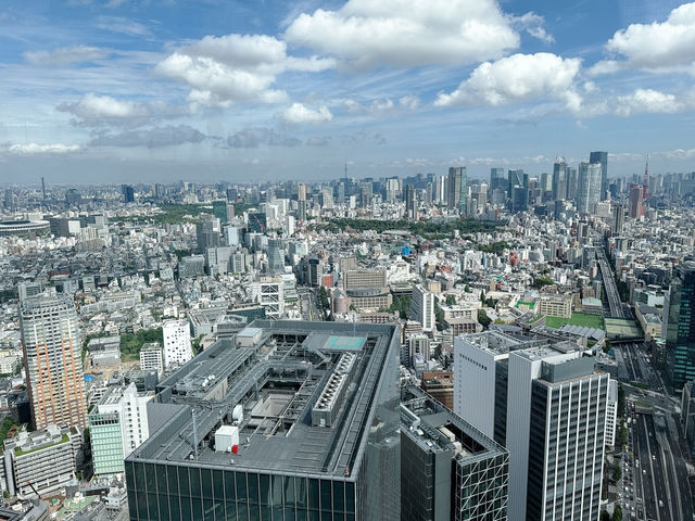 東京涉谷sky景觀台 這邊真的要大推一下！這邊可以俯瞰全東京市區盡收眼底！有樓下玻璃景觀台也有樓上露天景觀