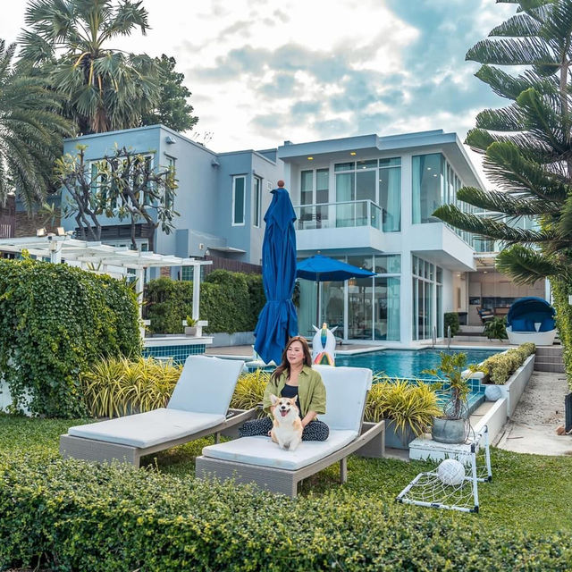 Pool villa ติดหาดปราณบุรี น้องหมาพักได้