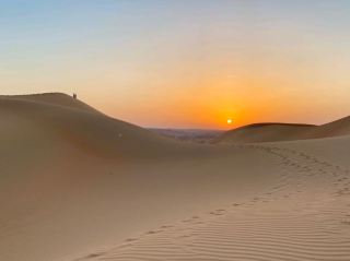 Enjoying the Sunset in the Middle of the Desert!