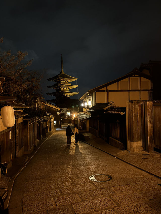 夜晚的清水寺遊記 沒有遊客的時光
