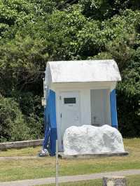 小浜島・海人公園の巨大マンタ展望台で、絶景と癒しのひとときを