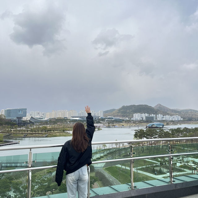 탁 트인 공간에서 바라보는 세종호수공원의 모습🏞️