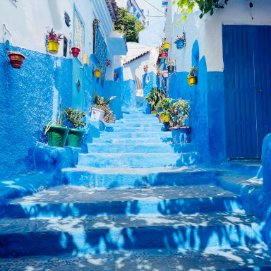 💙北アフリカの神秘の地🇲🇦モロッコの青い街🩵霊的なエネルギーに染め