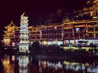 Phoenix🐦‍🔥 ancient city Fenghuang at Night🌛
