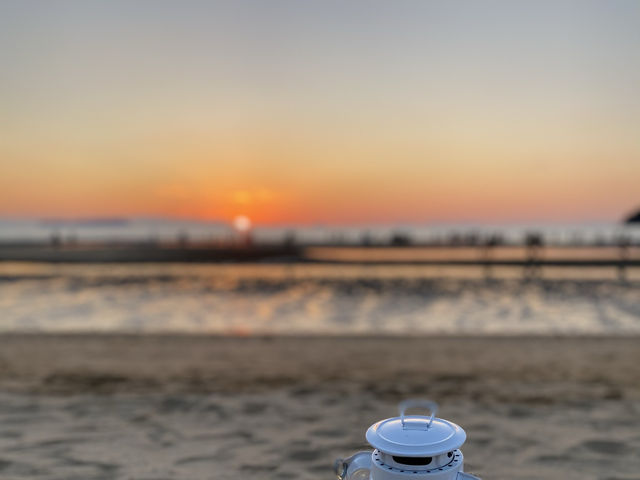 旅にひと息、海辺のコーヒー。@父母ヶ浜(香川)