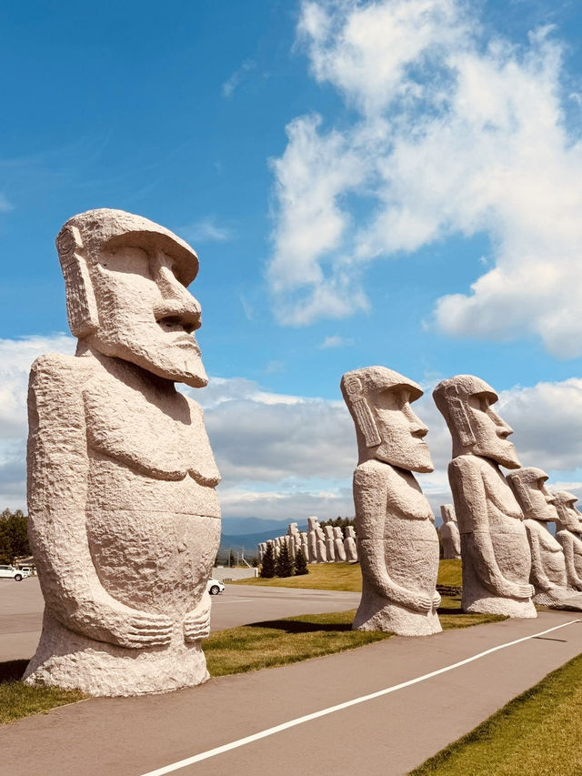 🌿 Solo Travel Gem: Moai Statues in Sapporo!