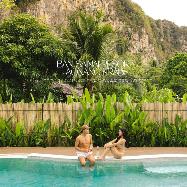 พูลวิลล่าเปิดใหม่ #กระบี่ วิวสวยมาก⛰️🛖🌴