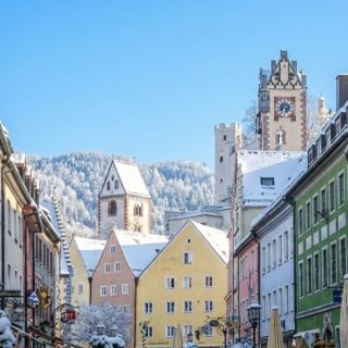 🇩🇪 A fairytale-like winter stroll through Füssen's old town