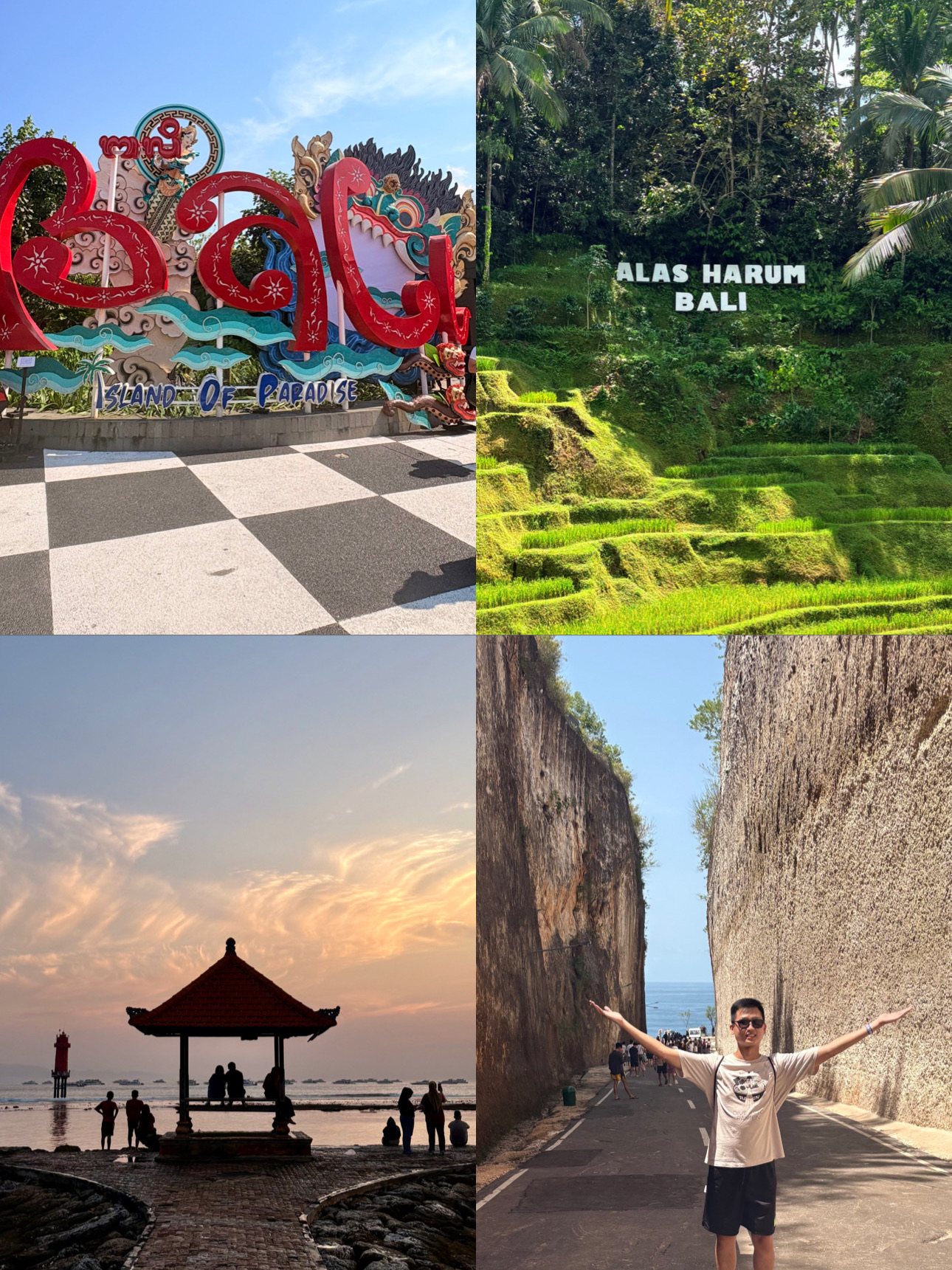 #bucketlistdestinations 

Bali is called the Island of the Gods for a reason — and these places made my trip feel complete ✨

Here are my top recommendations if you’re planning your own Bali adventure👇
1. Bali Sign – The classic “Island of Paradise” photo the moment you arrive
2. Alas Harum Bali – Rice terraces + that iconic swing with unreal views
3. Beach Sunset – Any good west-facing beach works, but the golden hour here hits different
4. Melasti – Walking between those giant cliffs with the ocean ahead feels epic
5. Kecak Dance – A must for the cultural side of Bali

I thought the Bali sign was “just a quick photo”… then spent way too long trying to get the perfect shot with no strangers in the background 😂

Which of these is already on your Bali list? Or which one are you most excited to experience? Any other must-do spots you’d add? 🇮🇩🌴