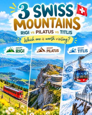 🇨🇭 瑞士巔峰對決：瑞吉山、皮拉圖斯山、鐵力士山－哪座山峰最能打動你？ 🏔️✨
