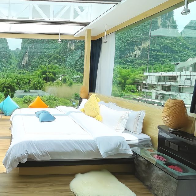 陽朔！遇龍河！山景式酒店讚爆！太好住了！。